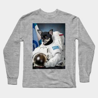 Astronaut Chihuahua - Print / Home Decor / Wall Art / Poster / Gift / Birthday / Chihuahua Lover Gift / Animal print Canvas Print Long Sleeve T-Shirt